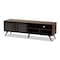 Baxton Studio Naoki Grey and Walnut Finished Wood 2-Door TV Stand 168-10927 - alternate 1